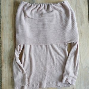 Three Dots Womens Corey Off-The-Shoulder Knit Pullover Sweater